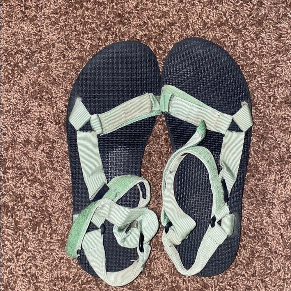 Gently used green Tevas